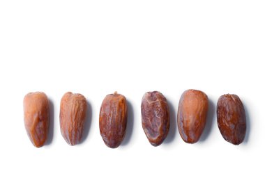 Beyaz arka plan üzerinde palmiye meyve