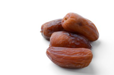 Beyaz arka plan üzerinde palmiye meyve