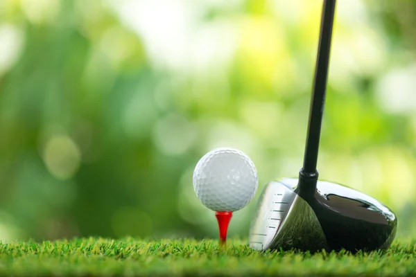 Dysk golf piłka na tee — Zdjęcie stockowe