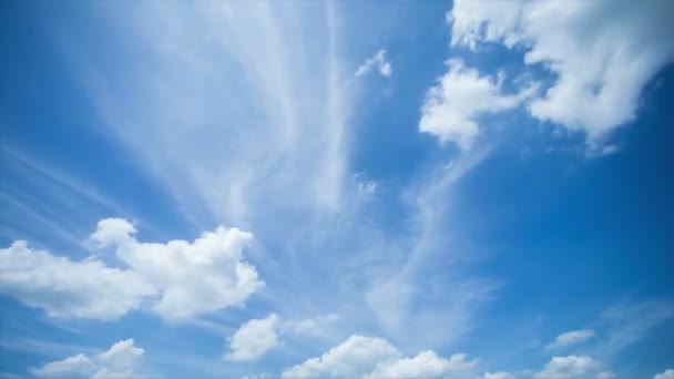 夏の空雲、時間の経過と — ストック動画