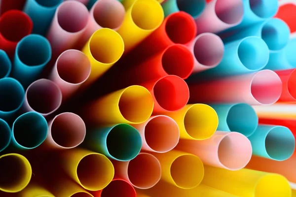 Colorful straws background — Stock Photo, Image