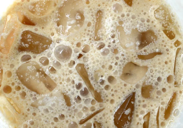 Iced coffee with cream — Stock Photo, Image