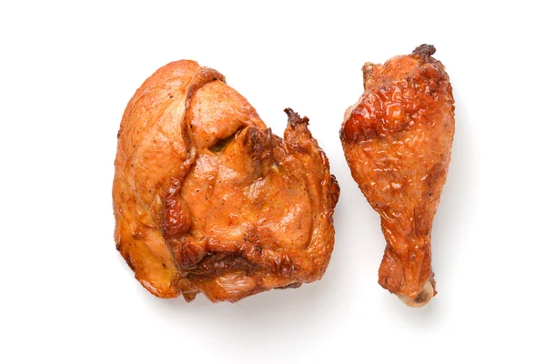 Coxa de frango assada e baqueta — Fotografia de Stock