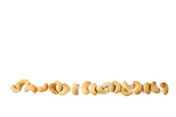 Reihe von Cashewnüssen — Stockfoto