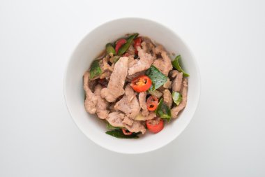 Kızarmış domuz karides hamur ile