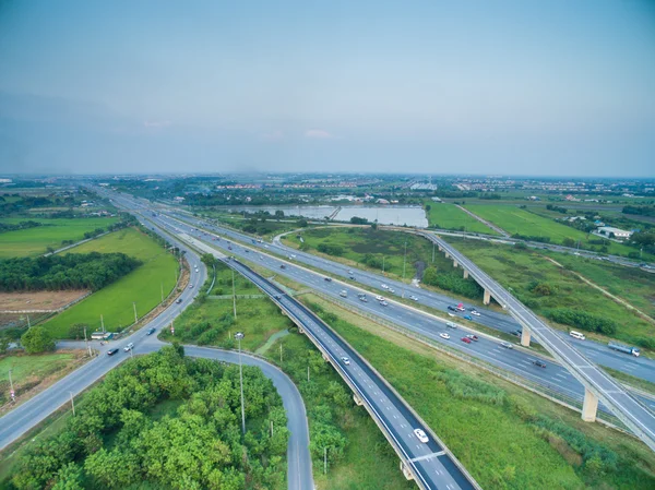 高速道路の空中風景 — ストック写真