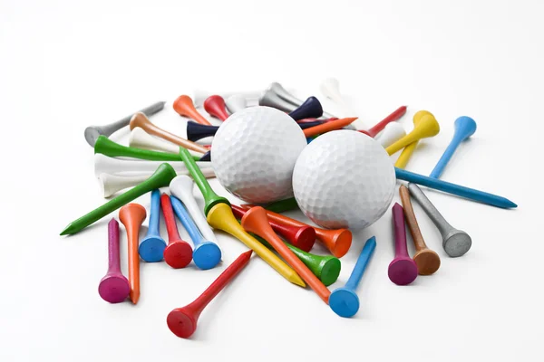 Golf ball and tee — Stock Photo, Image