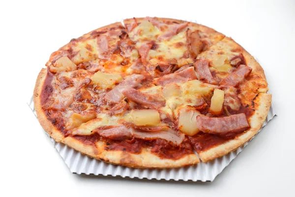 Pizza ham pineapple — Stock Photo, Image