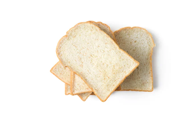 Brot in Scheiben auf weißem Hintergrund — Stockfoto