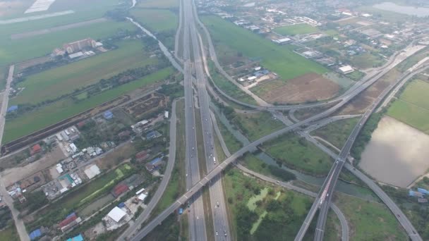 Letecký pohled na dálnici — Stock video