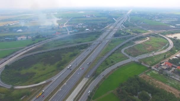 Vue aérienne de l'autoroute 