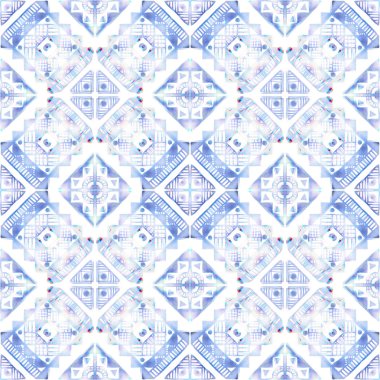 Kabile dikişsiz desen. El boyalı suluboya doku. Grunge soyut arka plan