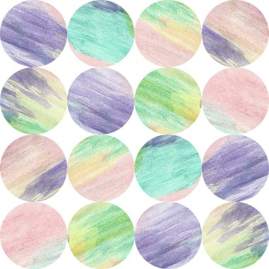 Suluboya BLOB'ları. El ile Seamless Modeli daireler boyalı