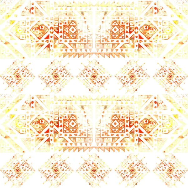 Tribal naadloze patroon. Handgeschilderde aquarel textuur. Grunge abstracte achtergrond — Stockfoto