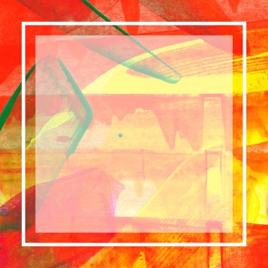 El çerçeve boyalı. Akrilik boya dokulu arka plan