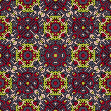 etnik soyut çizilmiş seamless modeli