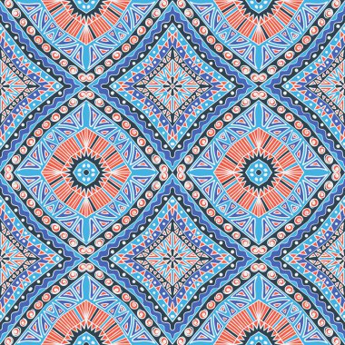 etnik soyut çizilmiş seamless modeli