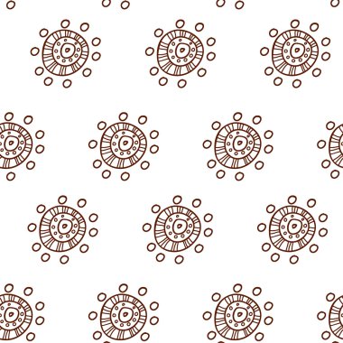 etnik soyut çizilmiş seamless modeli