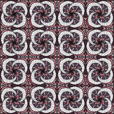 etnik soyut çizilmiş seamless modeli