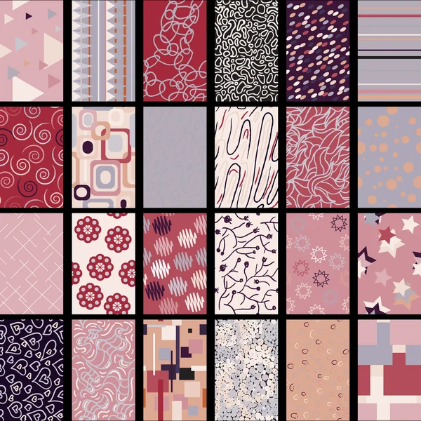 24 soyut çizilmiş Dikişsiz desen seti