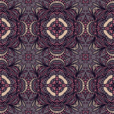 etnik soyut çizilmiş seamless modeli