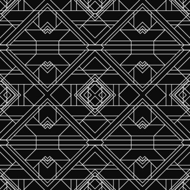 Kesintisiz geometrik desen. Art Deco tarz 