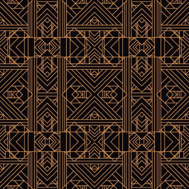 Kesintisiz geometrik desen. Art Deco tarz 