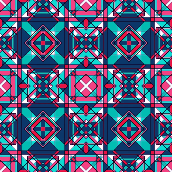 Funky abstracte geometrische naadloze patroon — Stockvector