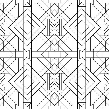 Kesintisiz geometrik desen. Art Deco tarz 