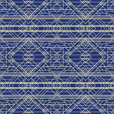 Kesintisiz geometrik desen. Art Deco tarz 