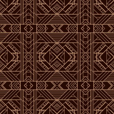 Kesintisiz geometrik desen. Art Deco tarz 