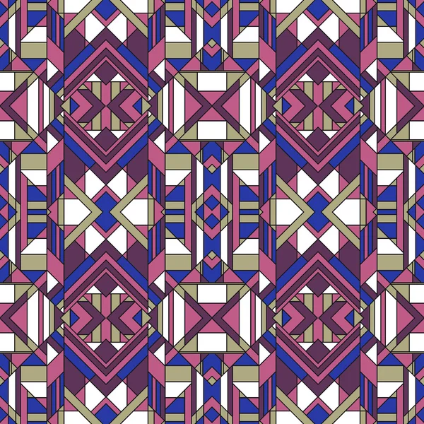 かなりファンキーなカラフルな幾何学的なシームレス パターン — ストックベクタ