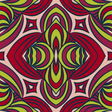 Soyut renkli kıvırcık Seamless Modeli