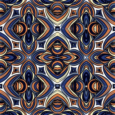 Soyut renkli kıvırcık Seamless Modeli