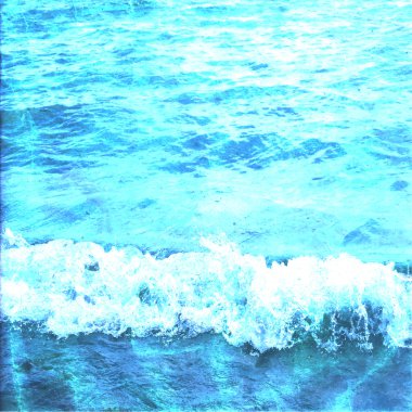 Çift pozlama ve arka plan dokulu kağıt deniz