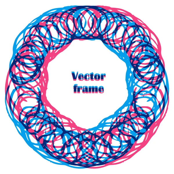 Handgezeichneter Vektor texturierter Rahmen — Stockvektor