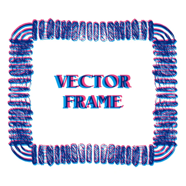 Handgezeichnete Vektor-texturierte Rahmen — Stockvektor