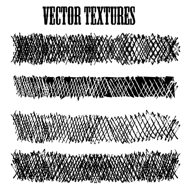 Reihe von handgezeichneten Vektortexturen — Stockvektor