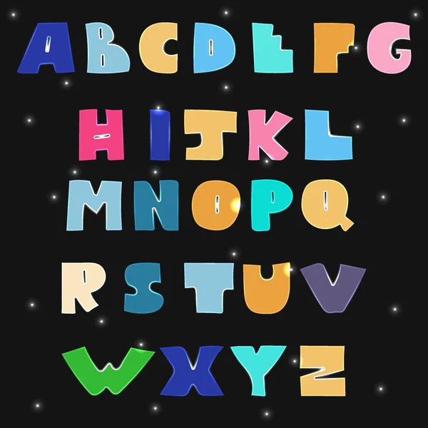 Ręcznie rysowane alfabetu od A do Z Caps — Wektor stockowy