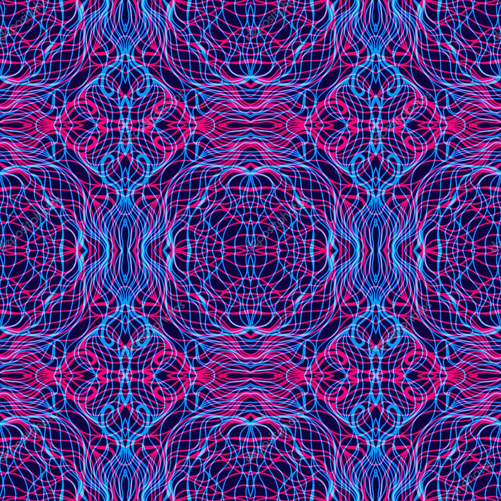 Pretty curly abstract hand drawn seamless pattern — Stock Vector ...