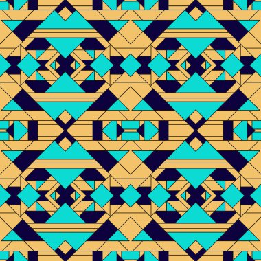 Parlak renkli geomertic soyut seamless modeli - tasarımınız için funky arka plan