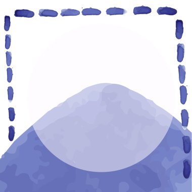 Mavi soyut suluboya el kartpostallar, Davetiyeler, vb çizilmiş arka plan