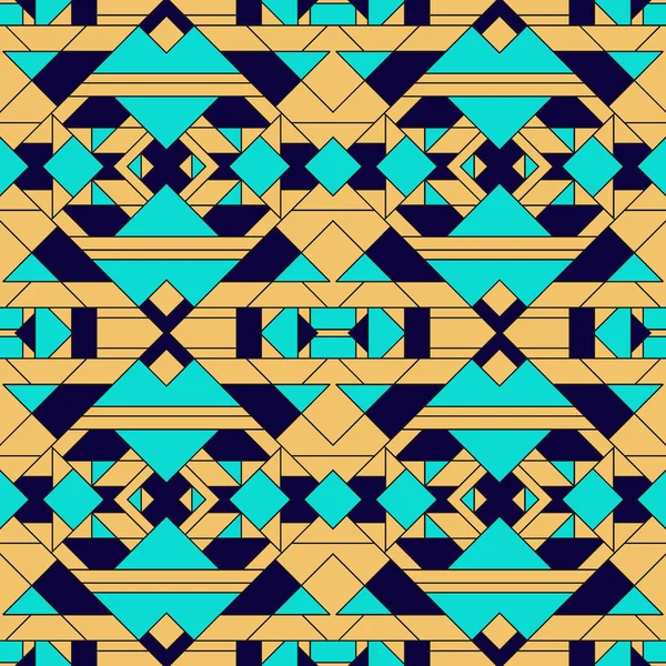 Helle bunte geomertische abstrakte nahtlose Muster - flippiger Hintergrund für Ihr Design — Stockvektor