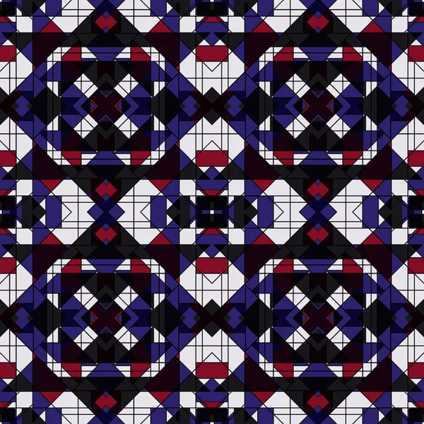 Ljusa färgglada geomertic abstrakta sömlösa mönster - funky bakgrund för din design — Stock vektor