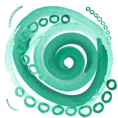 Kartpostallar, Davetiyeler, vb için yeşil soyut suluboya elle çizilmiş arka plan