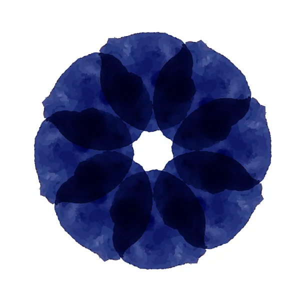 Acuarela abstracta flor dibujada a mano sobre fondo blanco — Vector de stock