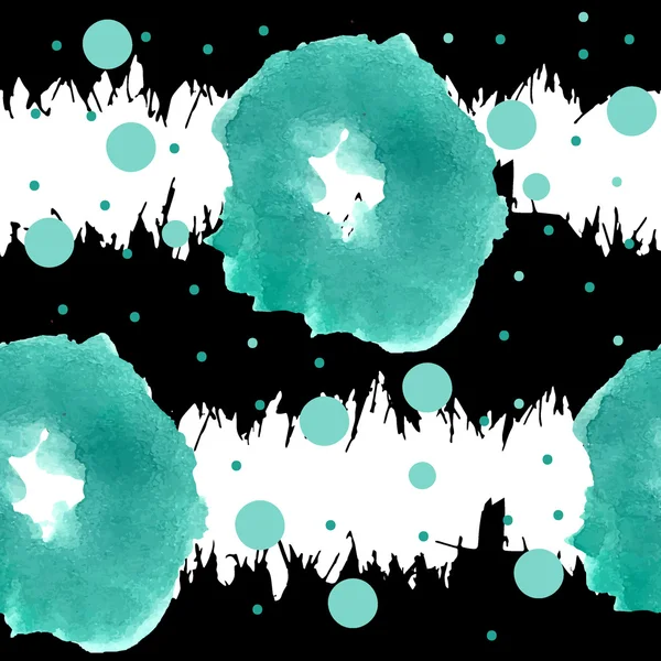 Suluboya çiçek grunge siyah zemin ile Dikişsiz desen soyut el ile çizilmiş