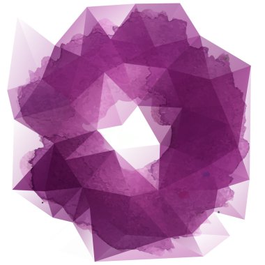 Suluboya ve üçgen parlak çiçek arka plan dokular - karışık