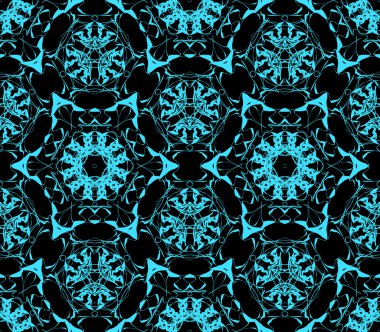 Koyu arka plan üzerinde parlak renklerle soyut seamless modeli