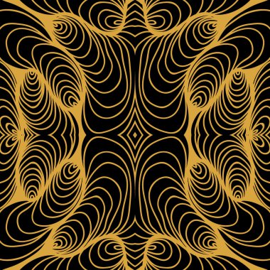 Tek renkli kıvırcık soyut sorunsuz Doodle desen